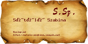 Sétáló Szabina névjegykártya