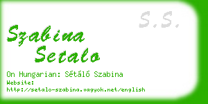 szabina setalo business card